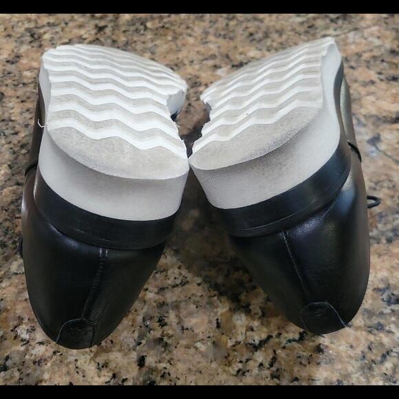 The Office of Angela Scott Mr. Simone Black Leather Oxford Shoes Womens 38.5 8.5 - Picture 11 of 12
